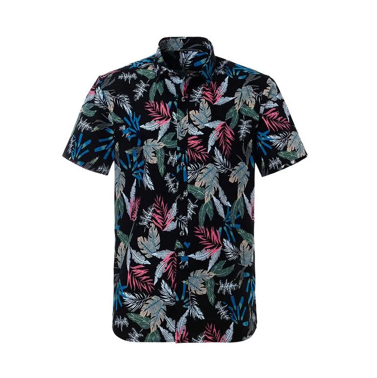 OEM Service Customize High Quality Mens Hawaii Leisure Shirt New Fashion Blouse Printing Summer Shirts
