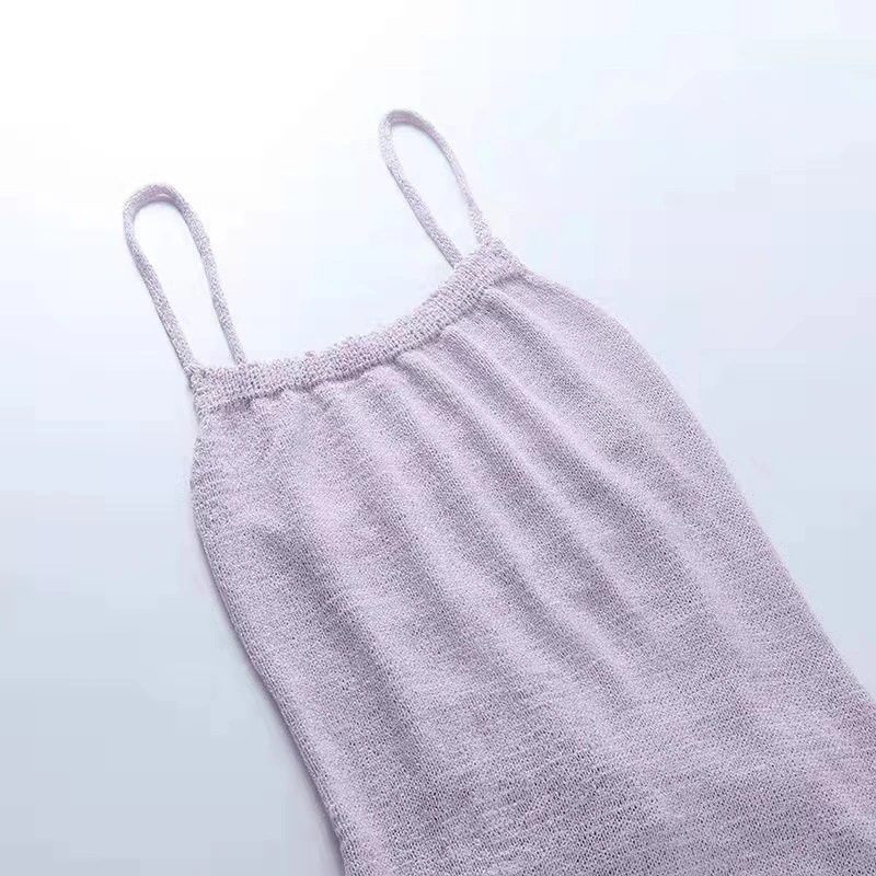 2022 Maxi Split Thigh Tie Back Cut out Sweater Dress Slip Dress