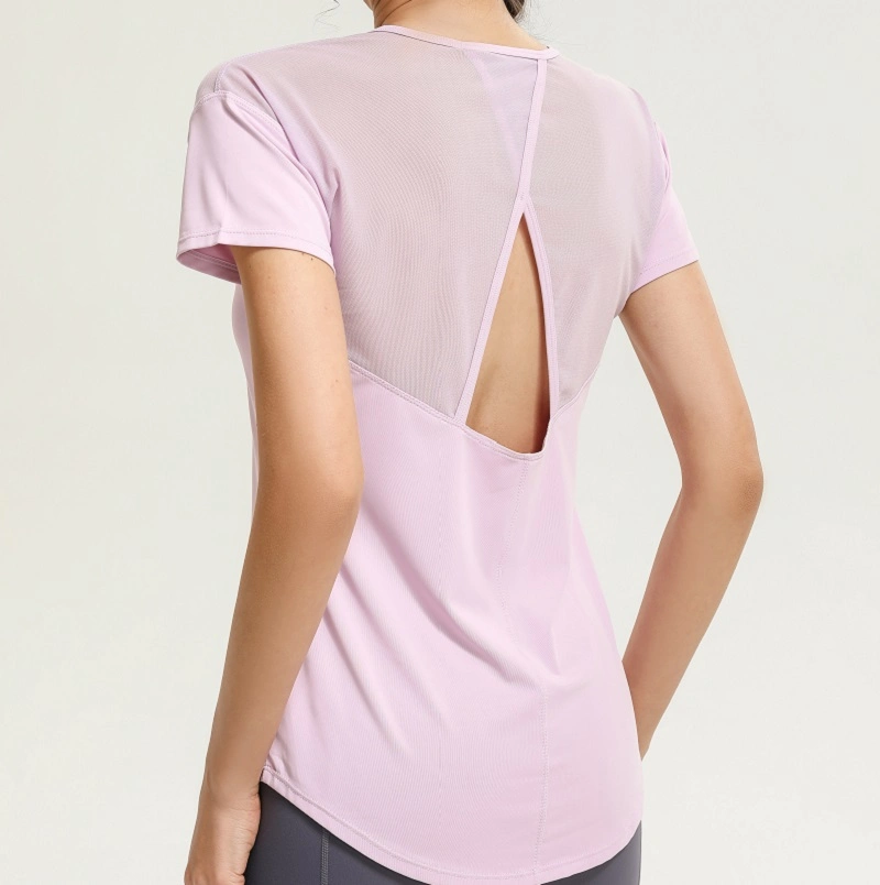 New Design Spring Women&prime; S Blouses &amp; Shirts U Back Sexy Custom Modal Fabric Fitness Workou Shirts for Women