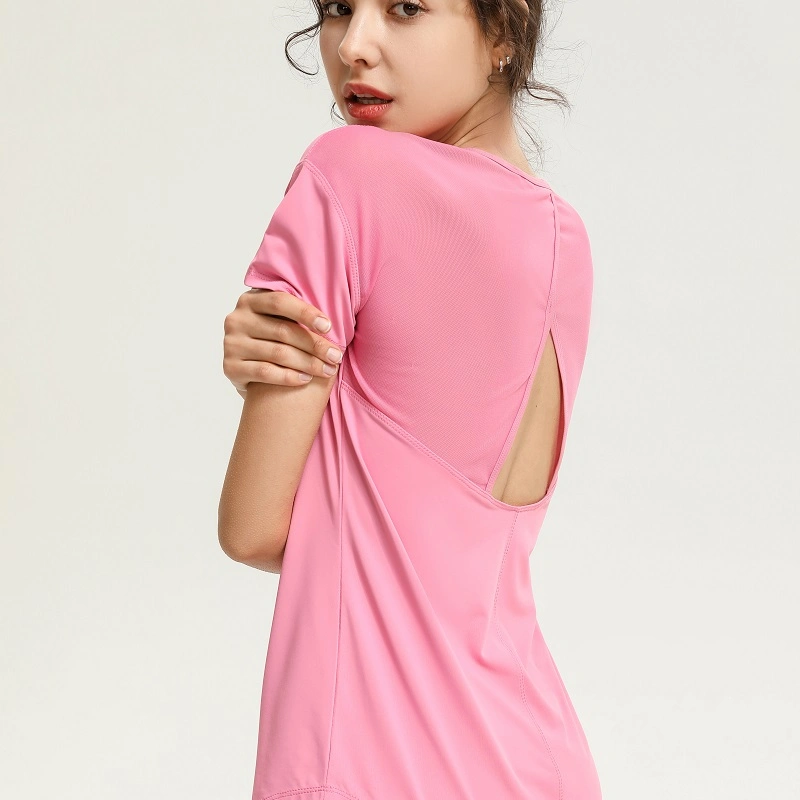 New Design Spring Women&prime; S Blouses &amp; Shirts U Back Sexy Custom Modal Fabric Fitness Workou Shirts for Women