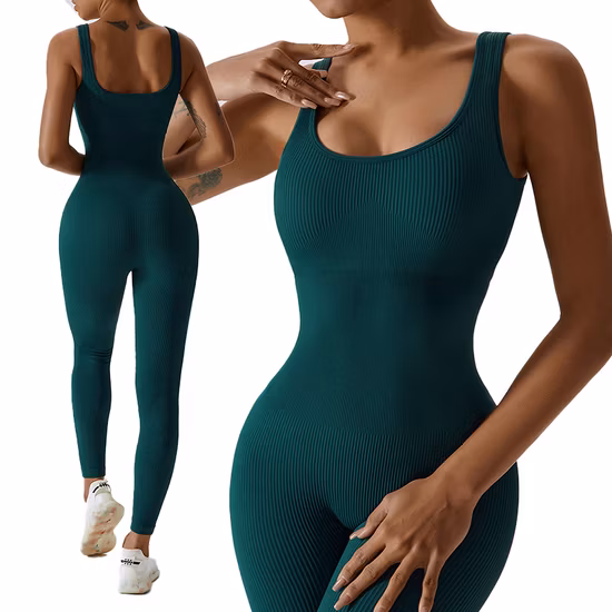Clt6848 Spring European-American Seamless One-Piece Yoga Suit Dance Tight Fit Exercise Stretch Bodysuit