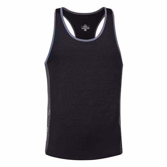 Wholesale Men Sports Tank Top Custom Muscle Fitness Vest Men′ S Black Running Tank Top